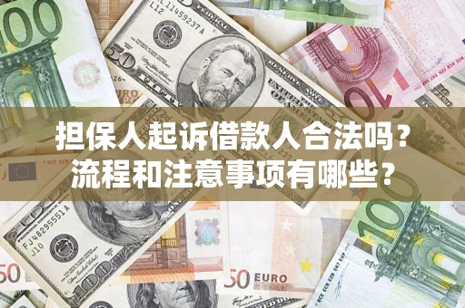 武汉担保人起诉借款人合法吗？流程和注意事项有哪些？