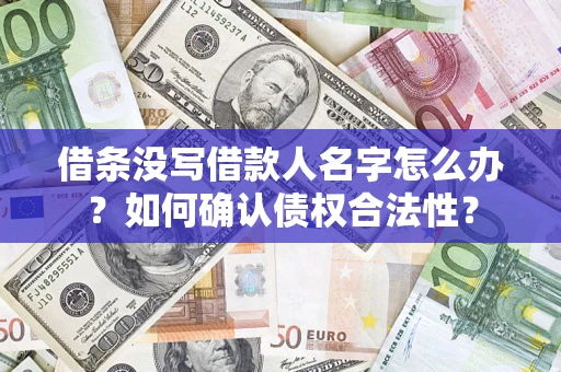 武汉借条没写借款人名字怎么办？如何确认债权合法性？