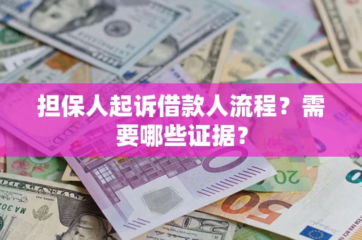 武汉担保人起诉借款人流程？需要哪些证据？