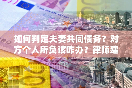 武汉如何判定夫妻共同债务？对方个人所负该咋办？律师建议