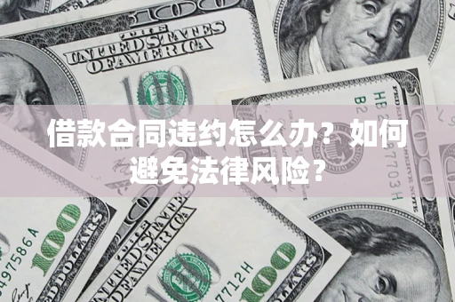 武汉借款合同违约怎么办？如何避免法律风险？