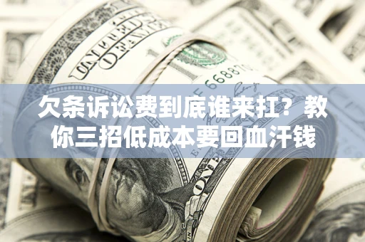 武汉欠条诉讼费到底谁来扛？教你三招低成本要回血汗钱